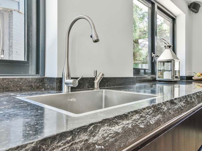 brushed stainless kitchen sink faucet